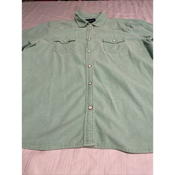 American Eagle Outfitters Shacket womens XL Corduroy Snap Up Mint Green Soft - Picture 13 of 16